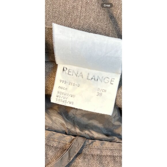 Rena Lange Brown Wool Blend Straight Leg Pants Women S Rare Classic Minimalist - Picture 3 of 8